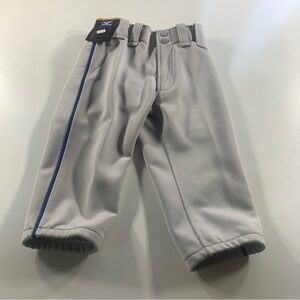 Mizuno Premier Youth Small Baseball Pants Short Knickers Pant Gray w/ Royal Pipe